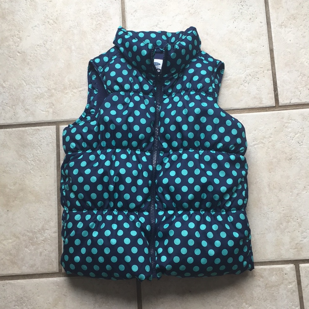 Old Navy-polka dot puffer vest